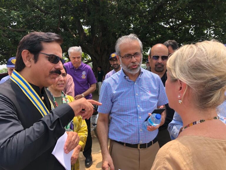 RI President Jennifer Jones and her spouse visited a tree school